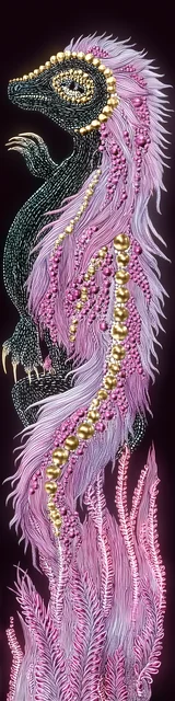 Free dragon bookmark featuring a hairy dragon